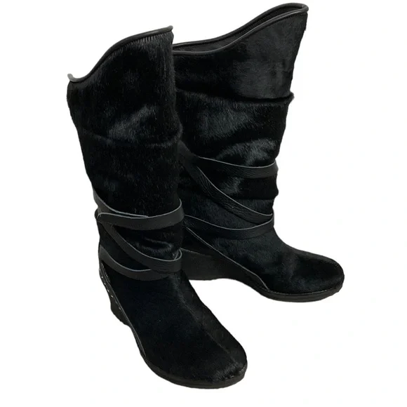 Oscar Sport | Shoes | Oscar Sport Black Pony Wedge Fur Apres  Oscar Sport Pony Fur Apres Ski Wedge Boots main image 0